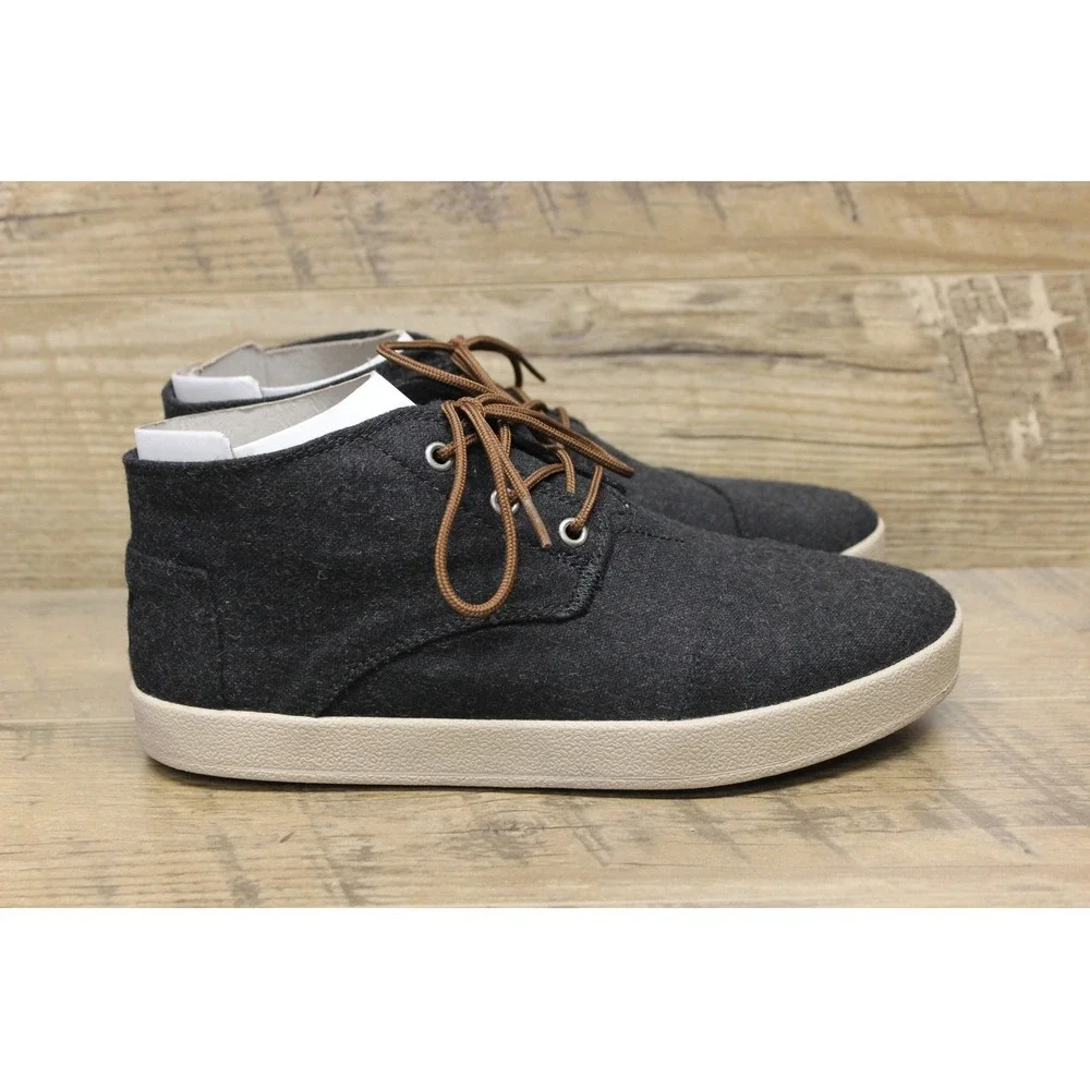 TOMS Paseo Mid Ankle Shoes Mens 8.5 Black Wool Casual Outdoor Cozy Urban Style